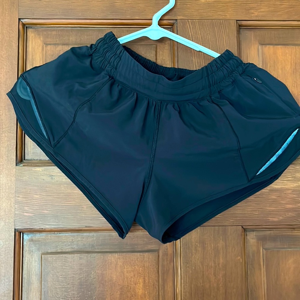 Black lululemon shorty shorts